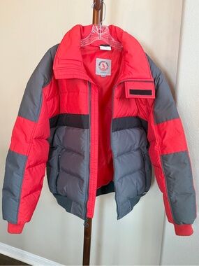 Vintage Mountain Goat Down Skiwear by White Stag Color Block Puffer Jacket Men’s